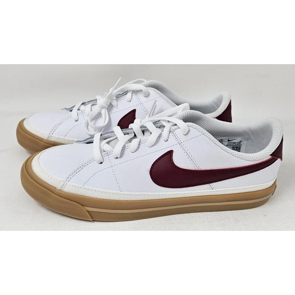 Nike Court Legacy White /Team Red/Gum Shoes DA5380-132 Size 6.5Y EUC! No Box